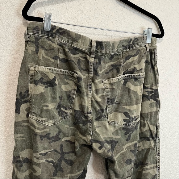 AMO Slouch Trouser Camo Spring Pants Jeans Crop High Rise Womens Size 30 - Picture 6 of 10